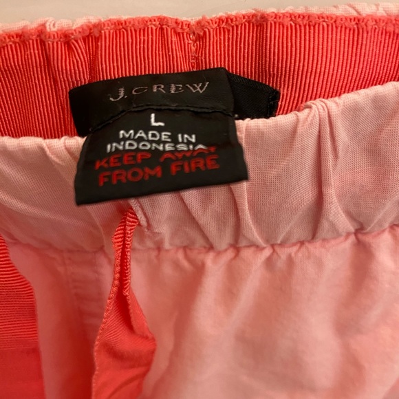 J. Crew Pink Pajama Set Shorts/Short Sleeve. Large - Picture 8 of 10